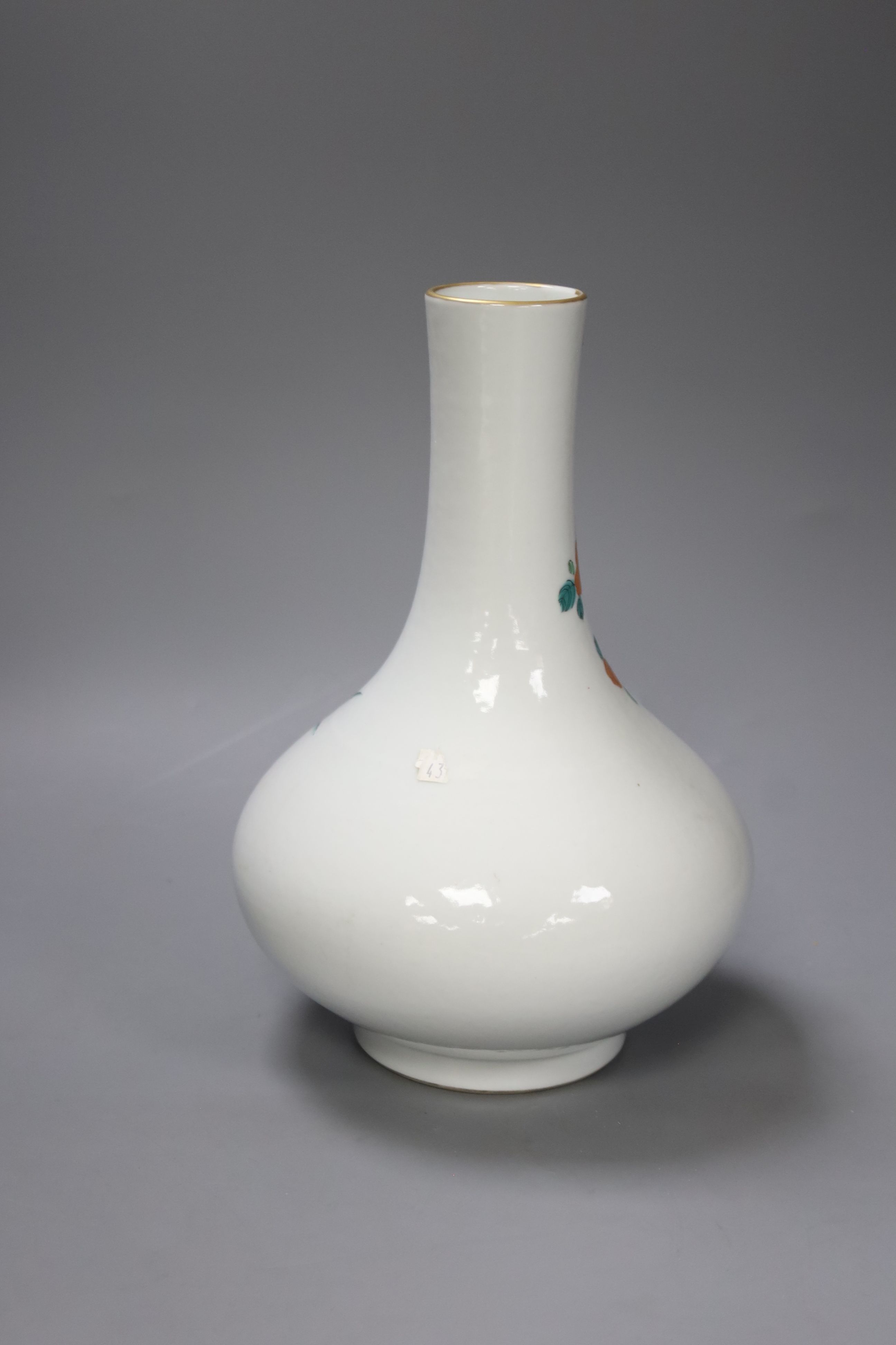 A Chinese enamelled porcelain bottle vase, height 25cm